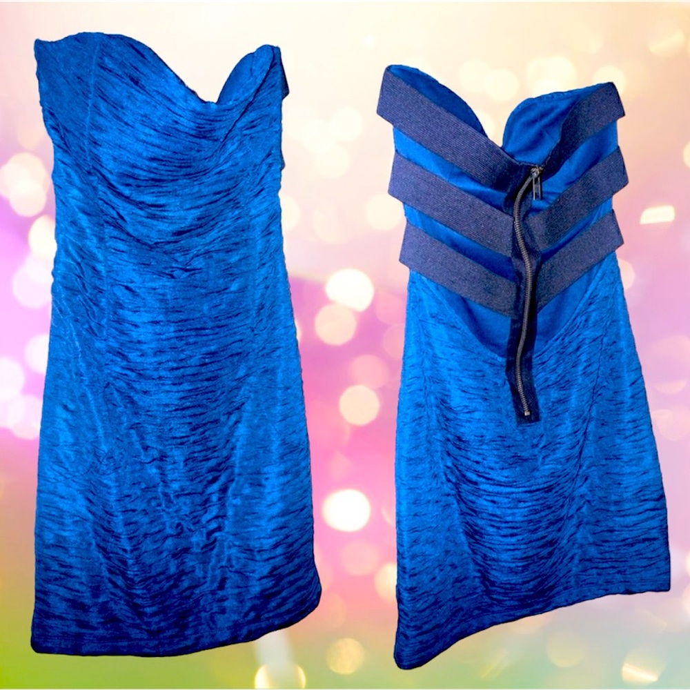 FOREVER21 NEW! Teal Strapless Dress